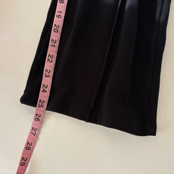 StatesideHoneyluxe Kick Flare Pants Seamed Knit Crop Black Small